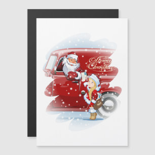 Tarjeta de navidad con el personalizado Snow Maide