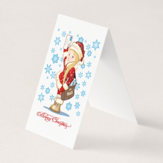 Tarjeta de navidad con el personalizado Snow Maide (Anverso)