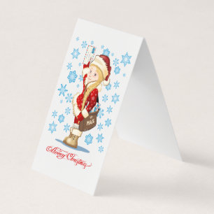 Tarjeta de navidad con el personalizado Snow Maide