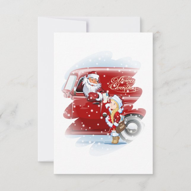 Tarjeta de navidad con el personalizado Snow Maide (Anverso)