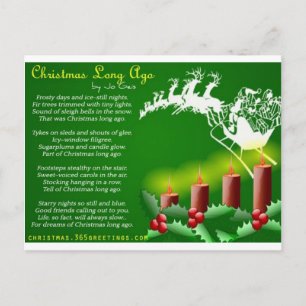 Tarjeta de Navidad con el poema corto del navidad