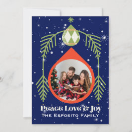 Tarjeta de Navidad con Encanto de Antiguo Mundo