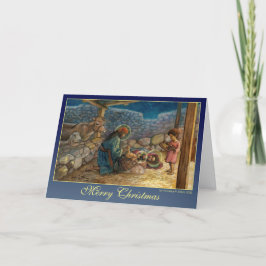 tarjeta de Navidad con escena de la Natividad 