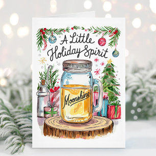 Tarjeta de Navidad con Espíritu Festivo de Moonshi