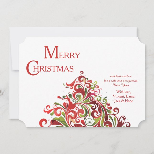 Tarjeta de Navidad con Espíritu Navideño (Anverso)