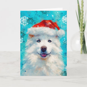 Tarjeta de Navidad con Estampa de Perro en Medios 
