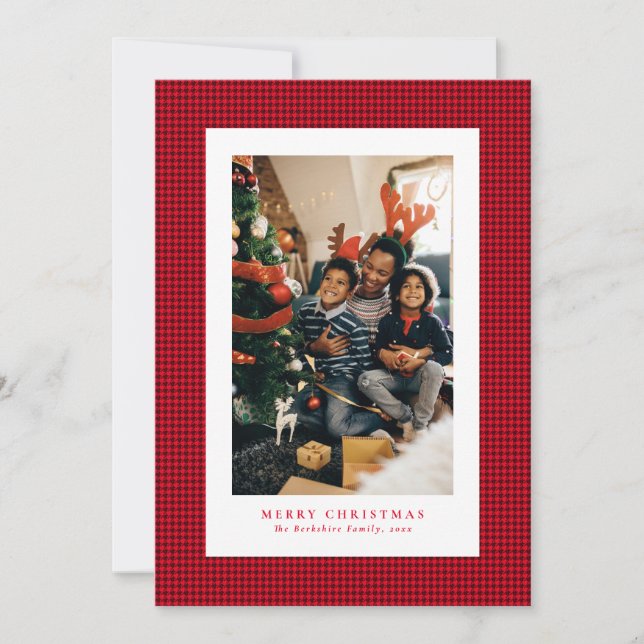 Tarjeta de Navidad con estampado de dientes de per (Anverso)