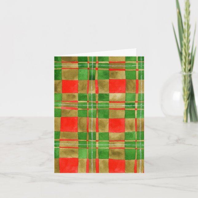 Tarjeta de Navidad con estampado MAC GREGOR TARTAN (Anverso)