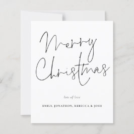 Tarjeta de navidad con estilo manuscrito de presup