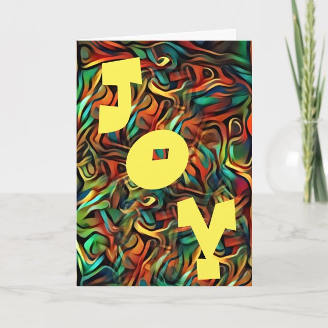 Tarjeta de Navidad con estilo retro Jazzy Joy (Anverso)