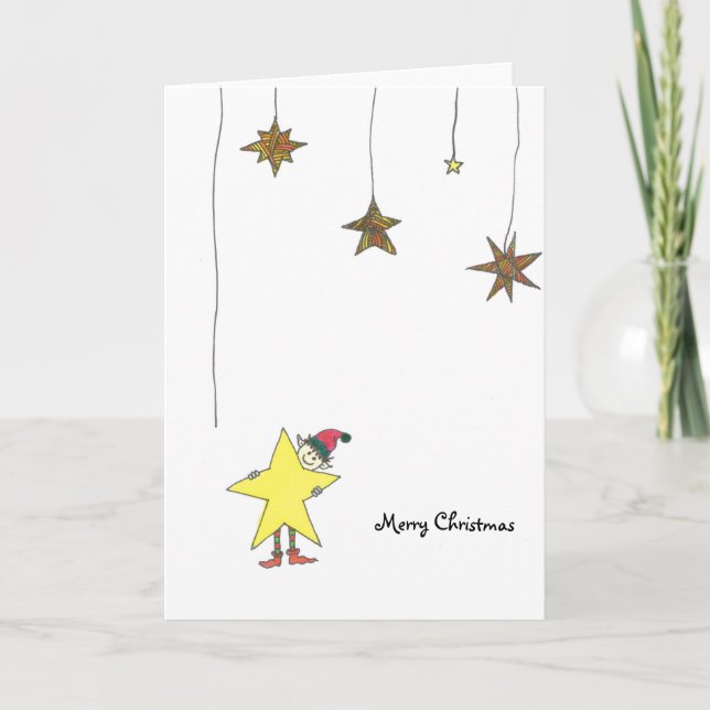 Tarjeta de navidad con estrella (Anverso)