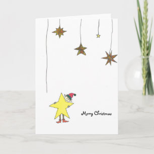 Tarjeta de navidad con estrella
