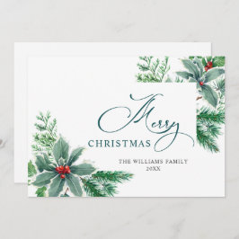 Tarjeta de Navidad con Felicitación de Agua Festiv