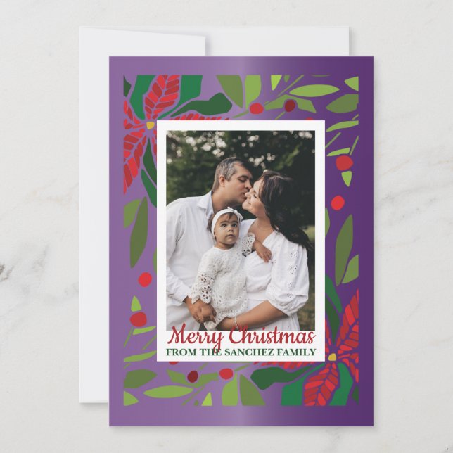 Tarjeta de Navidad con Foto (Anverso)