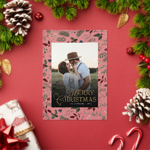 Tarjeta de Navidad con foto 1 Tipografía moderna s