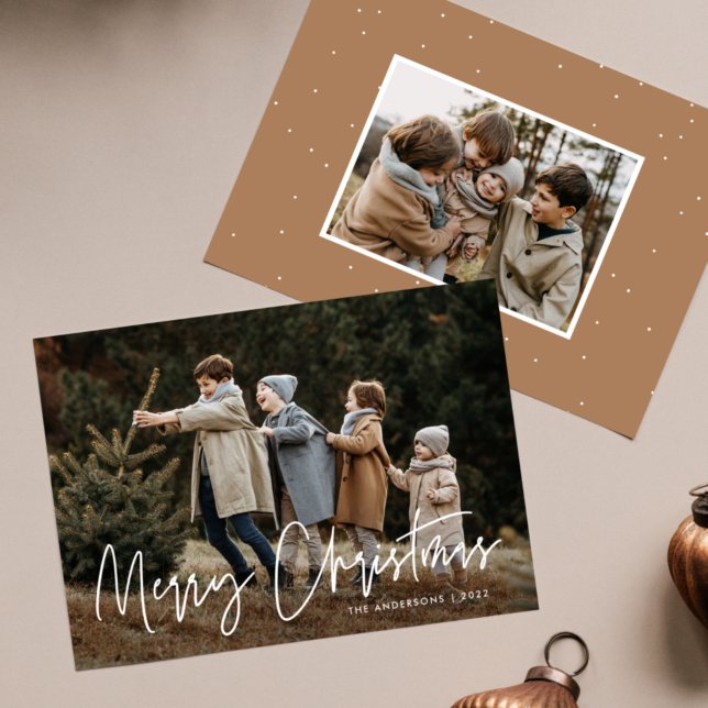 Tarjeta de Navidad con Foto 2 Escritura a Mano Fel (Subido por el creador)