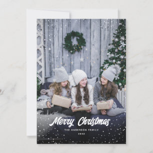 Tarjeta de Navidad con Foto Adorable de Feliz Navi