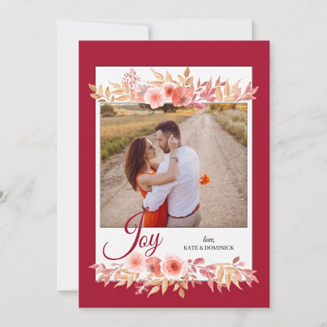 Tarjeta de Navidad con Foto Alegres Noticias (Anverso)