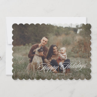 Tarjeta de Navidad con Foto | Borde Escalonado