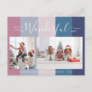 Tarjeta de Navidad con foto colorida vida maravill