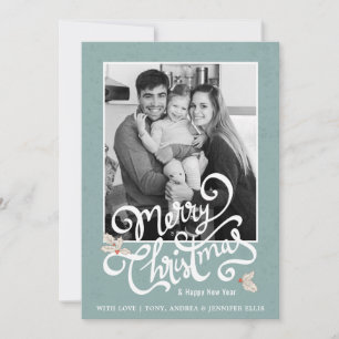 Tarjeta de Navidad con foto con filtro clásico de