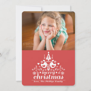 Tarjeta de Navidad con Foto de Alegría Navideña Fo