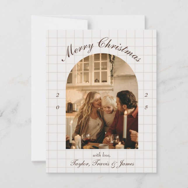 Tarjeta de Navidad con Foto de Arco 2025 (Anverso)
