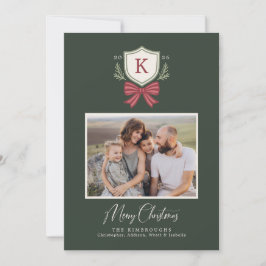 Tarjeta de Navidad con foto de arco de cresta de m