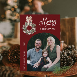 Tarjeta de Navidad con Foto de Arco de Feliz Navid