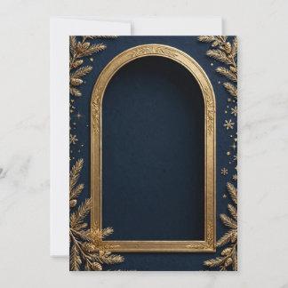 Tarjeta de Navidad con Foto de Arco Dorado de Mari