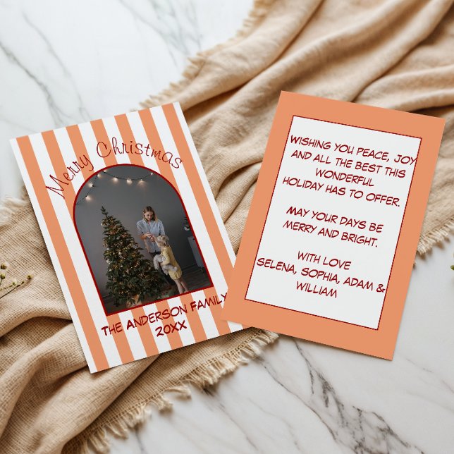 Tarjeta de Navidad con Foto de Arco Moderno (Subido por el creador)