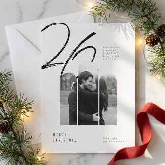 Tarjeta de Navidad con Foto de Arco Moderno | Letr