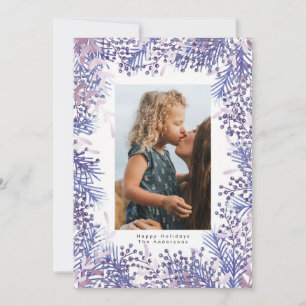 Tarjeta de Navidad con Foto de Bayas de Invierno A
