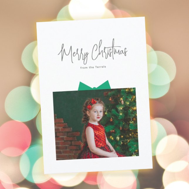 Tarjeta de Navidad con foto de caja de regalo (Subido por el creador)