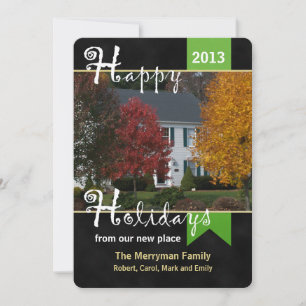 Tarjeta de Navidad con Foto de Cambio de Dirección