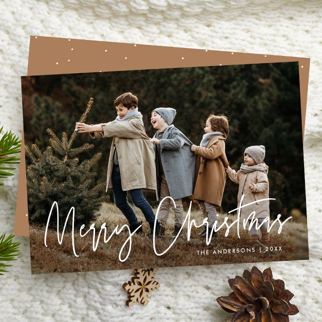 Tarjeta de Navidad con foto de camello con letra m (Subido por el creador)