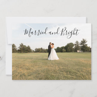 Tarjeta de Navidad con Foto de Casados y Felices