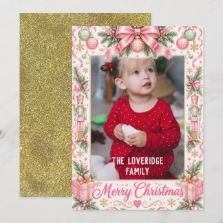 Tarjeta de Navidad con Foto de Cascanueces Acuarel