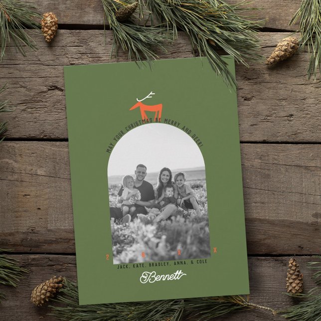 Tarjeta de Navidad con foto de Ciervo & Arco (Subido por el creador)