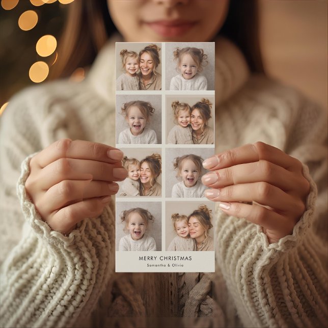 Tarjeta de Navidad con Foto de Collage Moderna | M (Subido por el creador)