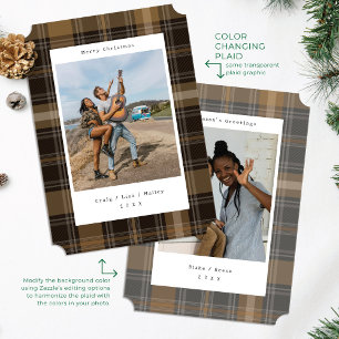Tarjeta de Navidad con foto de color cambiante de 