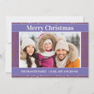 Tarjeta de Navidad con foto de copos de nieve de o