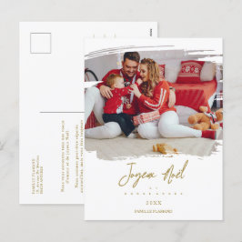 Tarjeta de Navidad con Foto de Copos de Nieve Dora