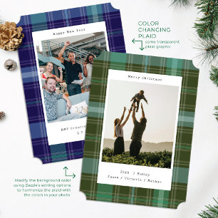 Tarjeta de Navidad con Foto de Cuadros Cambiando d