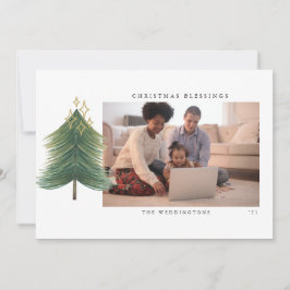 Tarjeta de Navidad con Foto de Cuadros de Búfalo