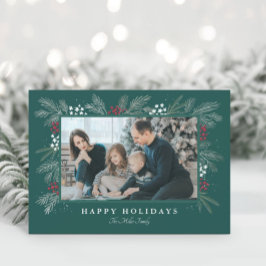 Tarjeta de Navidad con Foto de Espray de Siempreve