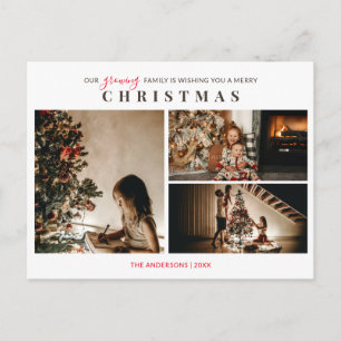 Tarjeta de Navidad con foto de Familia en Crecimie