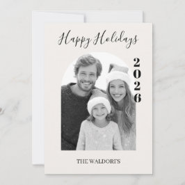 Tarjeta de Navidad con foto de familia moderna | F