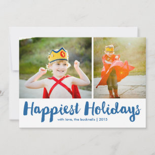 Tarjeta de Navidad con Foto de Felices Fiestas en
