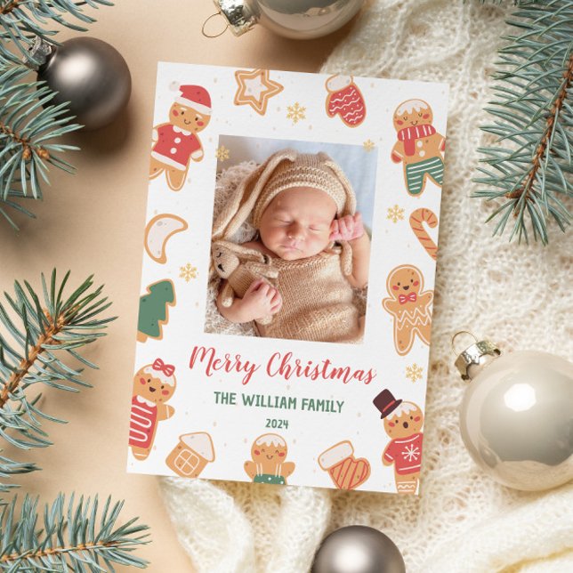 Tarjeta de Navidad con Foto de Feliz Navidad Bebé (Subido por el creador)